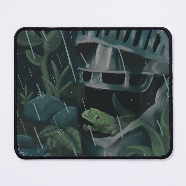 Item preview, Gecko Knight in the Rain designed and sold by Bold Beetle Co.