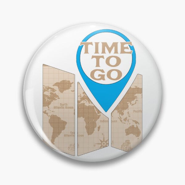 Item preview, Location Pin...Time to go...world map designed and sold by CHASAcreative.