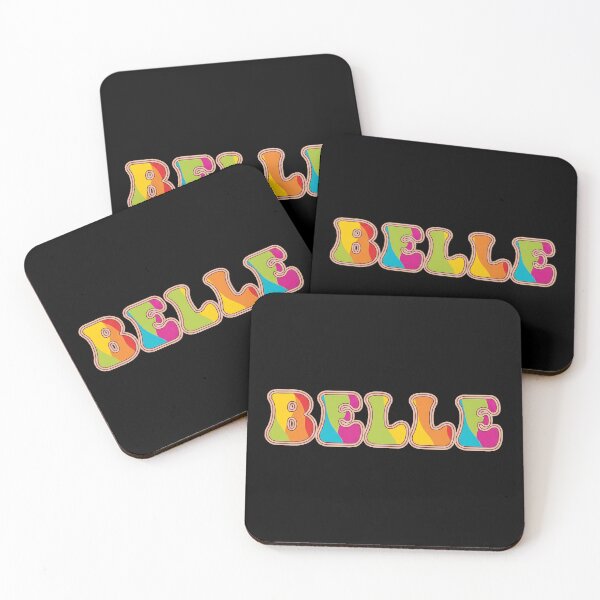 Item preview, ❤️ Belle Personalized Name Wavy Retro Shirt, Coffee Mug, Sticker Gift designed and sold by HelixPedia.