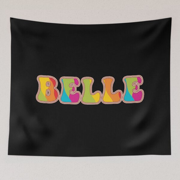Item preview, ❤️ Belle Personalized Name Wavy Retro Shirt, Coffee Mug, Sticker Gift designed and sold by HelixPedia.