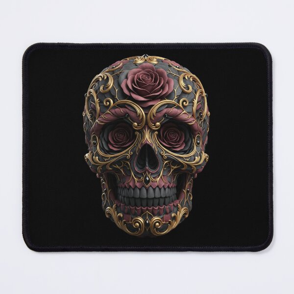 Item preview, Blooming Decay — Baroque Skull Adorned with Roses designed and sold by Mouraludia.