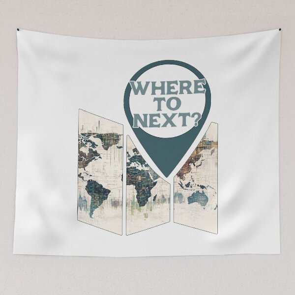 Item preview, Location Pin...Where to next?...world map designed and sold by CHASAcreative.