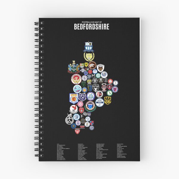 Item preview, Mens Footballing Map of Bedfordshire designed and sold by Footy-Maps.