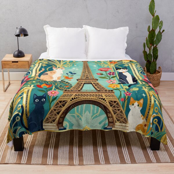 Item preview, Eiffel Towel and Cats Background designed and sold by Sharon Schwalbe.