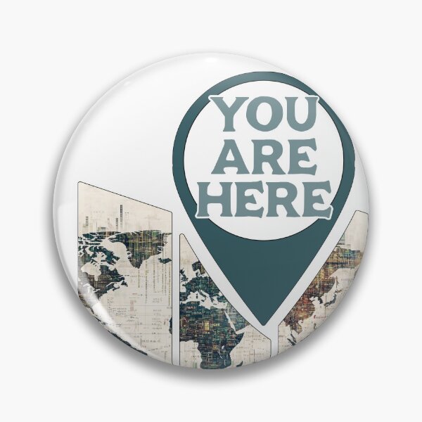 Item preview, Location Pin...You are here...world map designed and sold by CHASAcreative.