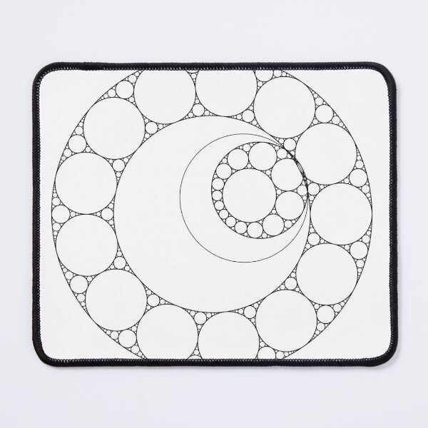 Item preview, Apollonian Gasket Circle Fractal With Inversion (black, for light background) designed and sold by Dave LeCompte's Big Dice Games Shop.