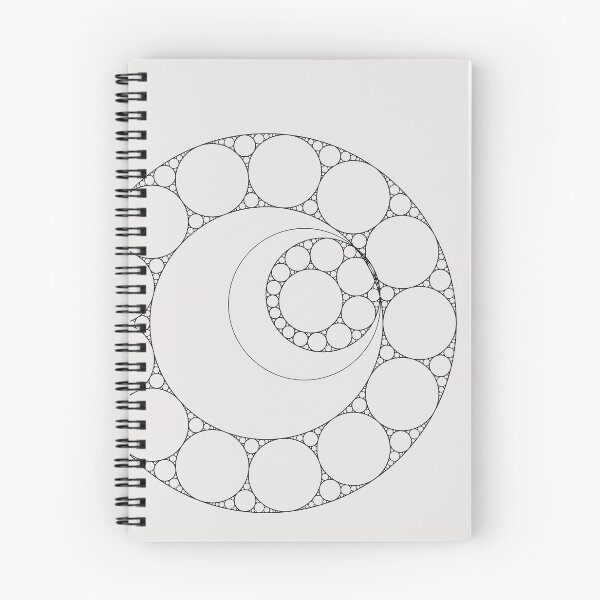 Item preview, Apollonian Gasket Circle Fractal With Inversion (black, for light background) designed and sold by Dave LeCompte's Big Dice Games Shop.