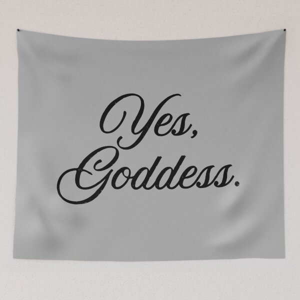 Item preview, Yes, Goddess - Black Script designed and sold by Laymela Underground.