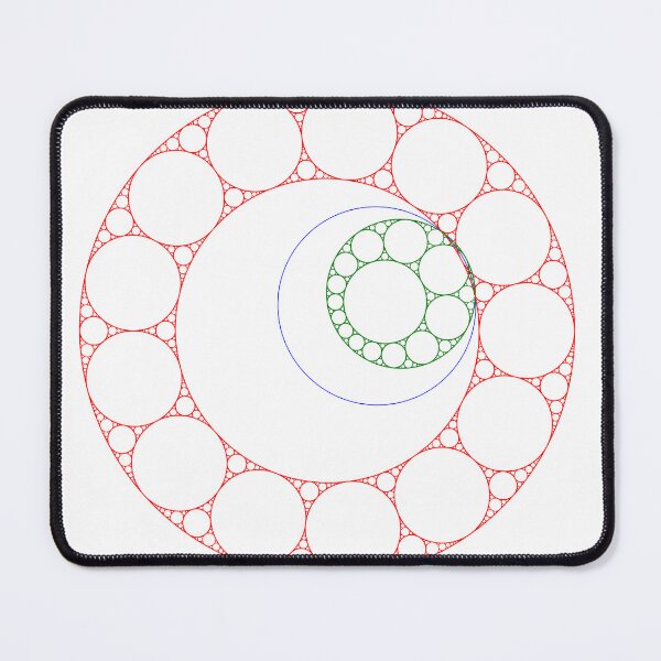 Item preview, Apollonian Gasket Circle Fractal With Inversion (colors, for light background) designed and sold by Dave LeCompte's Big Dice Games Shop.