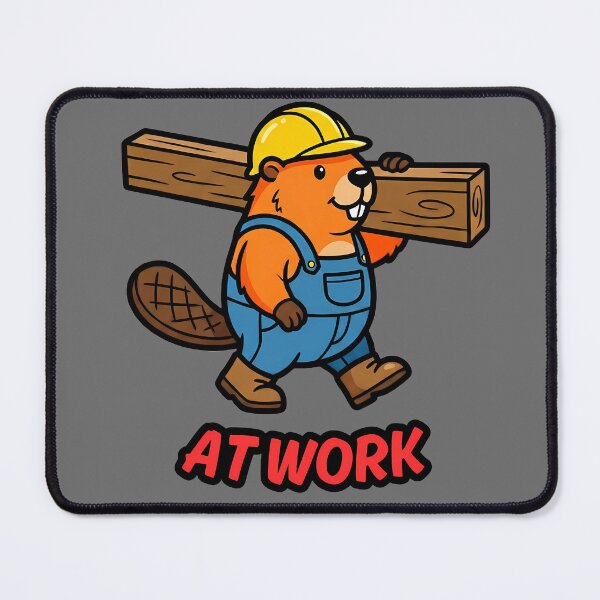 Item preview, At Work Cute Construction Beaver Builder designed and sold by WildCute.