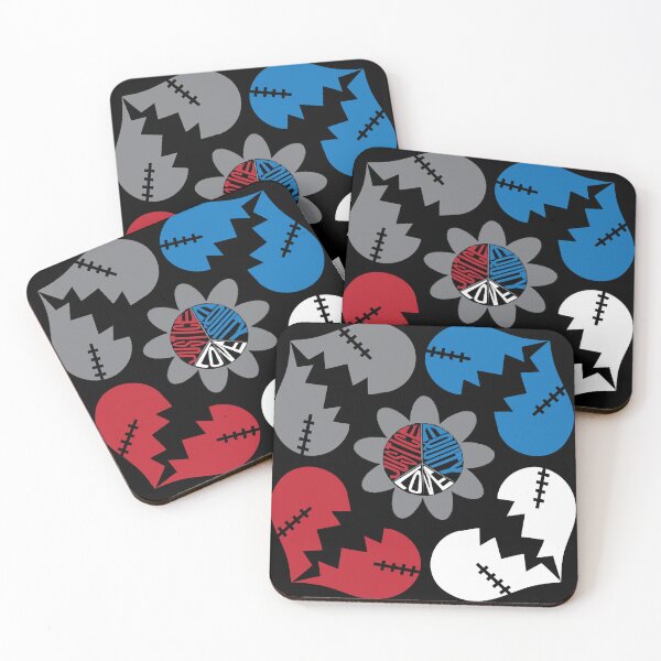 Item preview, Calls for Peace Squared Patriotic Colors on Black designed and sold by Digitalmyth's Designs.