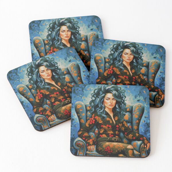 Item preview, Stylish Woman In Floral Armchair designed and sold by Natalie Holland.