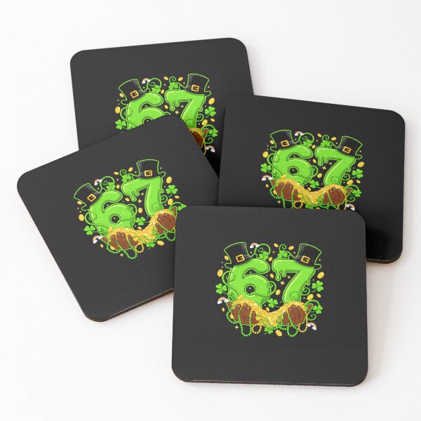 Item preview, 67 Meme Shamrocks Six Seven Shamrocks 6-7 St Patrick_s Day  designed and sold by Happycapyco.