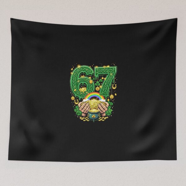 Item preview, 67 Meme Shamrocks Six Seven Shamrocks 6-7 St Patrick_s Day  designed and sold by Happycapyco.