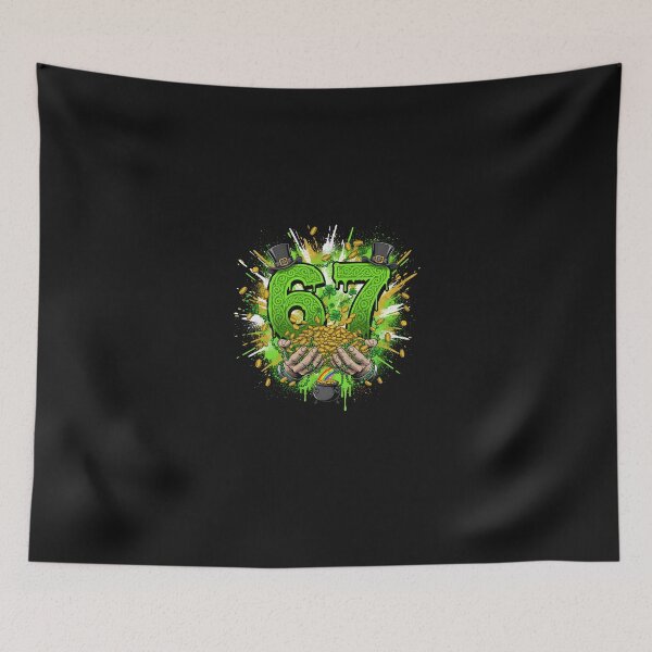 Item preview, 67 Meme Shamrocks Six Seven Shamrocks 6-7 St Patrick_s Day designed and sold by Happycapyco.