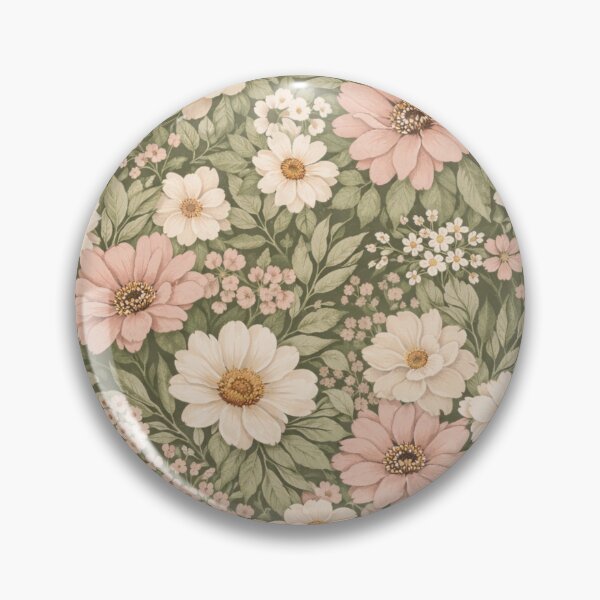 Aperçu de l'œuvre Motif floral vert sauge – Design botanique bohème sans couture créée et vendue par ZEYCAT.