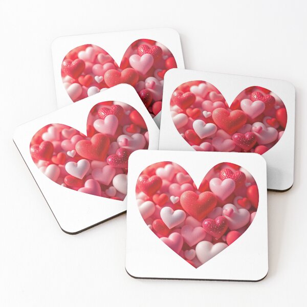 Item preview, 3D Heart Pile Aesthetic - Vibrant Pink and Red Love Texture designed and sold by IntrusiveMind210.