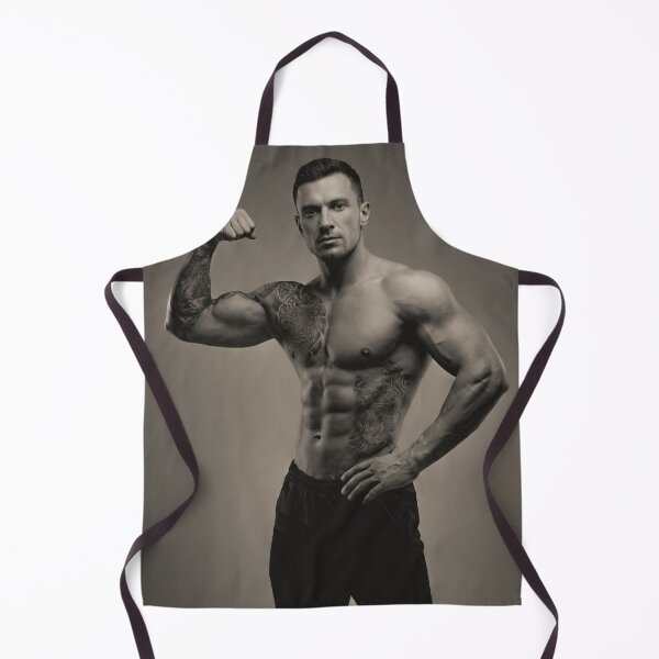 Item preview, John: Black and White Muscular Man Portrait designed and sold by Atlas Kai.