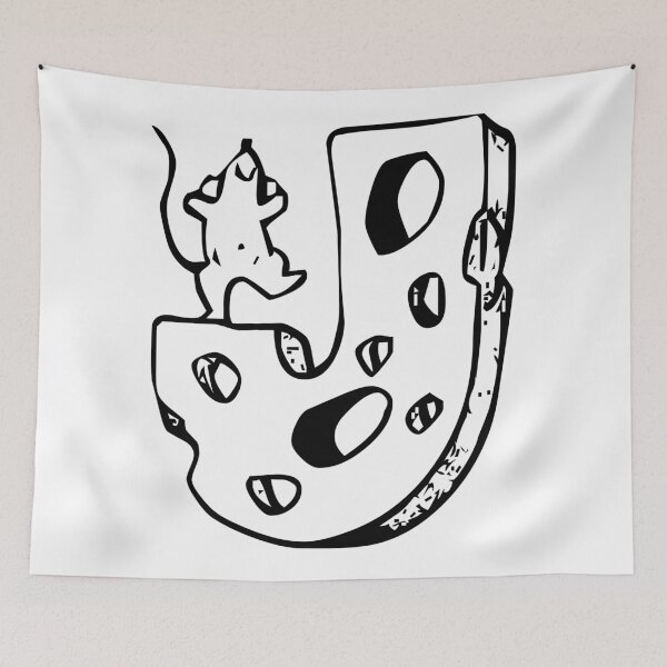 Item preview, Alphabets Doodle - Cheese and Mouse | YWZMLRLS 24 designed and sold by MyStickersCove.