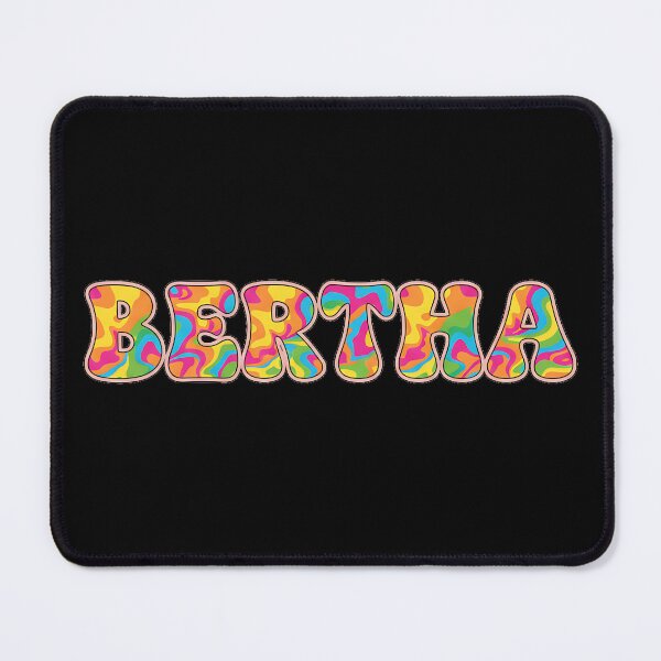 Item preview, ❤️ Bertha Personalized Name Wavy Retro Shirt, Coffee Mug, Sticker Gift designed and sold by HelixPedia.