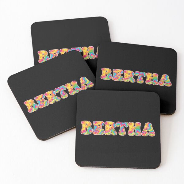 Item preview, ❤️ Bertha Personalized Name Wavy Retro Shirt, Coffee Mug, Sticker Gift designed and sold by HelixPedia.