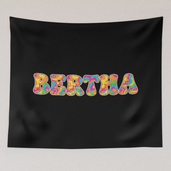 Item preview, ❤️ Bertha Personalized Name Wavy Retro Shirt, Coffee Mug, Sticker Gift designed and sold by HelixPedia.