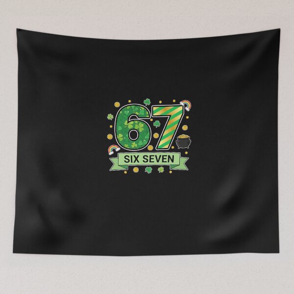 Item preview, 67 Meme Shamrocks Six Seven Shamrocks 6-7 St Patrick_s Day designed and sold by Happycapyco.