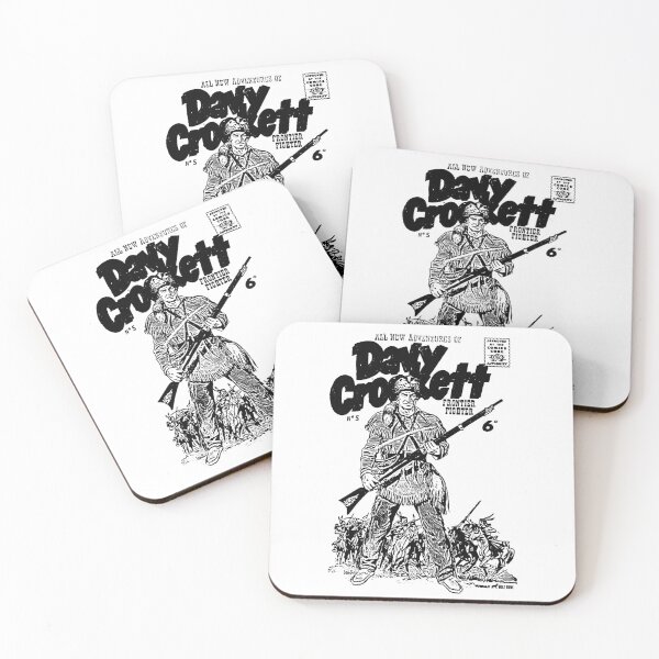 Item preview, Davy Crockett Vintage Comic Art - Retro Black & White Frontier Legend designed and sold by WolfHowl1.