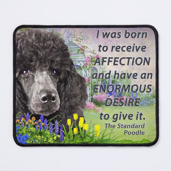 Item preview, POODLE STANDARD LARGE BLACK DOG designed and sold by The-man-who-never-was.