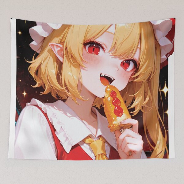 Item preview, Kawaii Magical Girl Snacking on Corn Dog designed and sold by Paranoia..