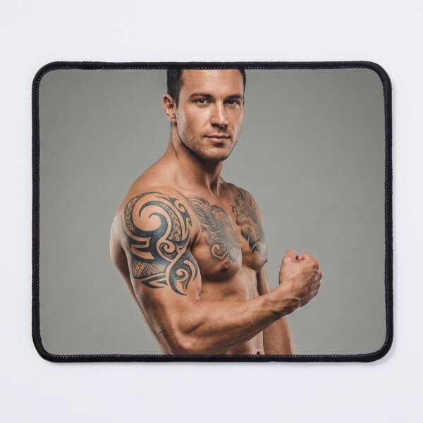 Item preview, John: Muscular Tattoed Man Portrait Three designed and sold by Atlas Kai.