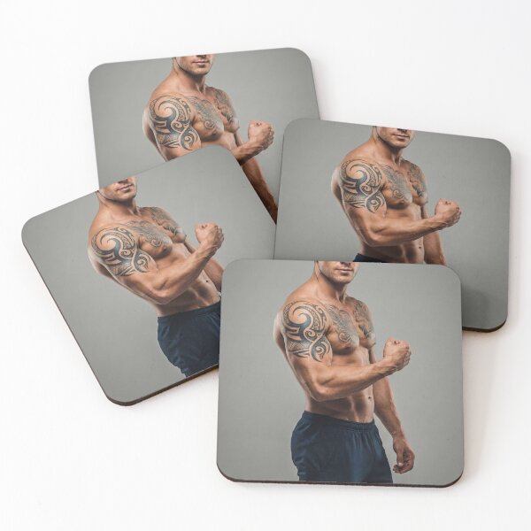 Item preview, John: Muscular Tattoed Man Portrait Three designed and sold by Atlas Kai.