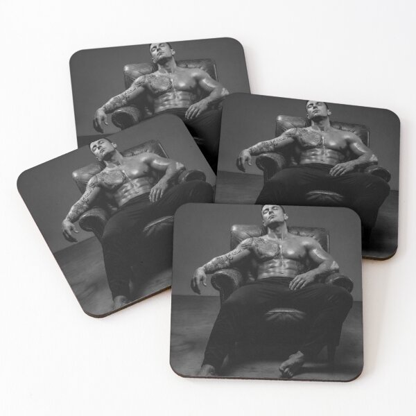 Item preview, John: Muscular Man Sitting in Leather Chair Two designed and sold by Atlas Kai.