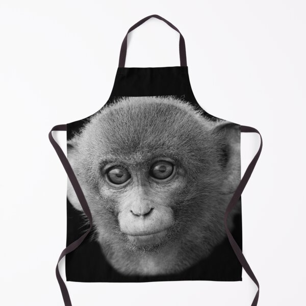 Item preview, Quiet Focus – Macaque Portrait (Black & White) designed and sold by Massimo Righi.