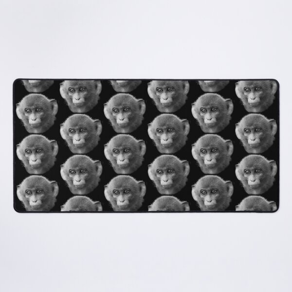 Item preview, Quiet Focus – Macaque Portrait (Black & White) designed and sold by Massimo Righi.