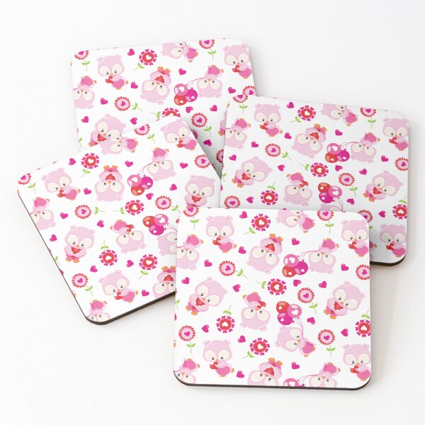 Item preview, Cute Valentine Owl Pattern iPhone Case – Pink Kawaii Love Owls and Hearts Design designed and sold by FestivityFinds.