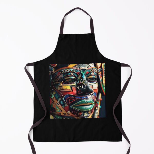 Item preview, African-Inspired Stylized Mask Colorfully Elaborate Digital Art designed and sold by DEC02.