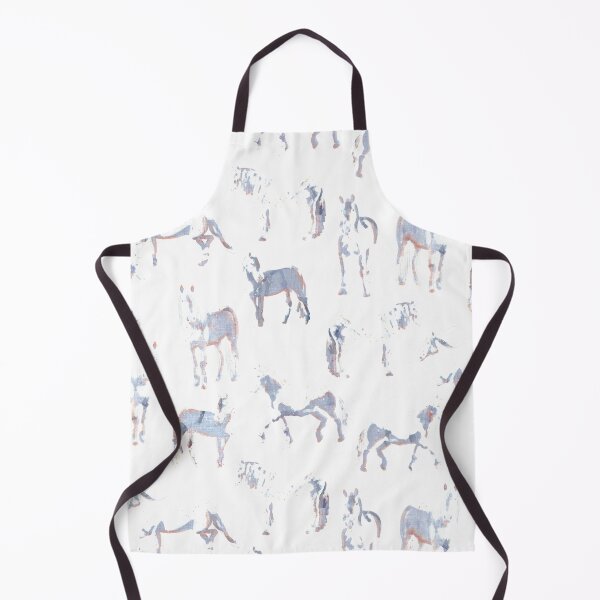 Item preview, Blue & White Mustang Wild Horse Watercolor Pattern designed and sold by LoveAlways-AEP.