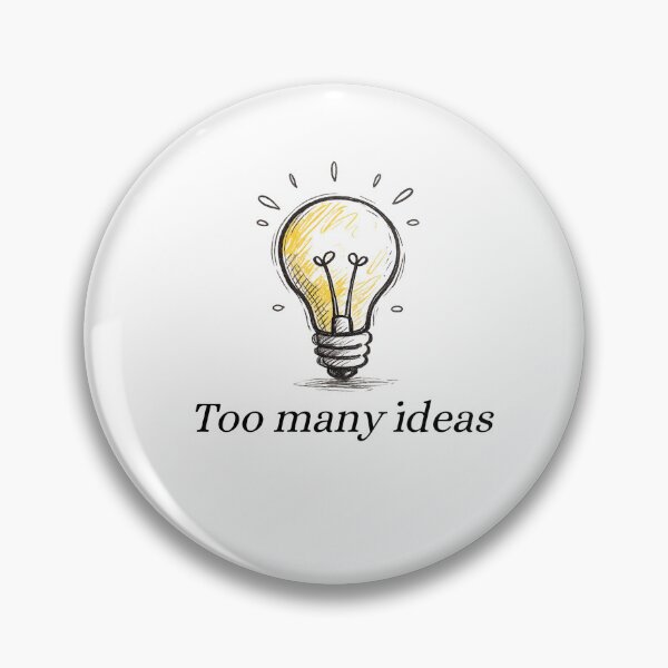 Item preview, Too Many Ideas Light Bulb designed and sold by DMHerrera22.