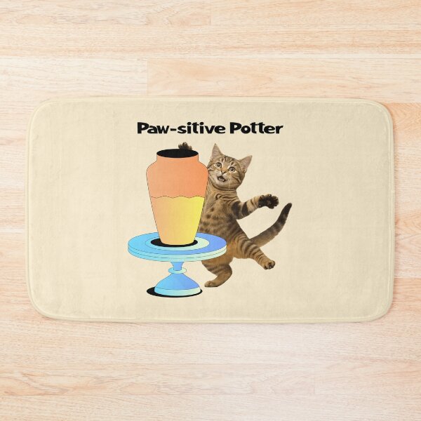 Item preview, Paw-sitive Potter Funny Cat designed and sold by Sachie's Studio.