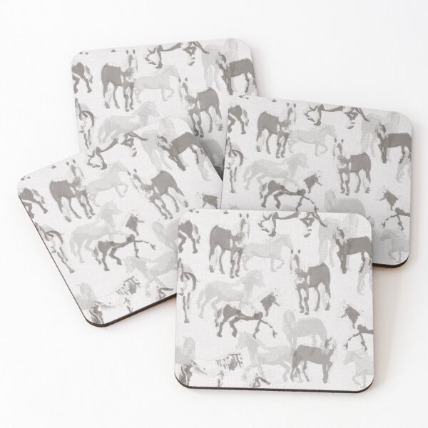 Item preview, Sierras Journey Rescue Horse Pattern Gray Scale Benjamin Moore Silhouette AF-655 designed and sold by LoveAlways-AEP.
