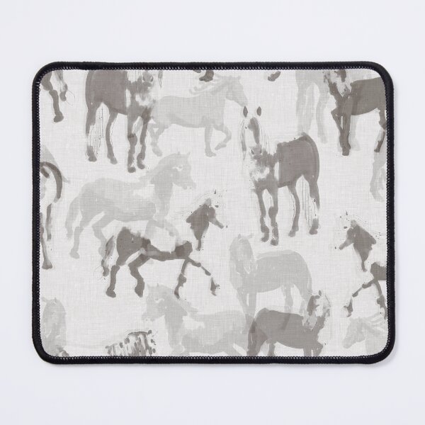 Item preview, Sierras Journey Rescue Horse Pattern Gray Scale Benjamin Moore Silhouette AF-655 designed and sold by LoveAlways-AEP.
