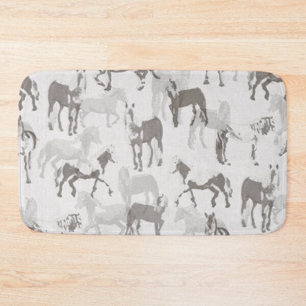 Item preview, Sierras Journey Rescue Horse Pattern Gray Scale Benjamin Moore Silhouette AF-655 designed and sold by LoveAlways-AEP.
