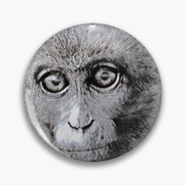 Item preview, Silent Gaze — Black & White Monkey Portrait designed and sold by Massimo Righi.