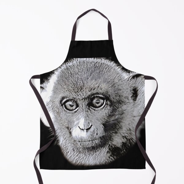 Item preview, Silent Gaze — Black & White Monkey Portrait designed and sold by Massimo Righi.