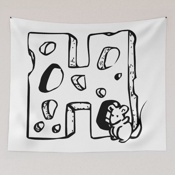 Item preview, Alphabets Doodle - Cheese and Mouse | YWZMLRLS 26 designed and sold by MyStickersCove.