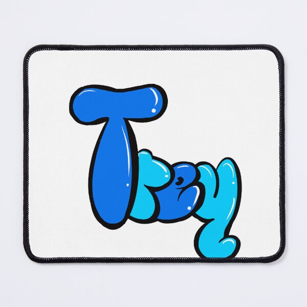 Item preview, Trey name in blue graffiti calligraphy Top 10 best personalised gifts for boys Trey designed and sold by Artonmytee.