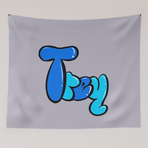 Item preview, Trey name in blue graffiti calligraphy Top 10 best personalised gifts for boys Trey designed and sold by Artonmytee.