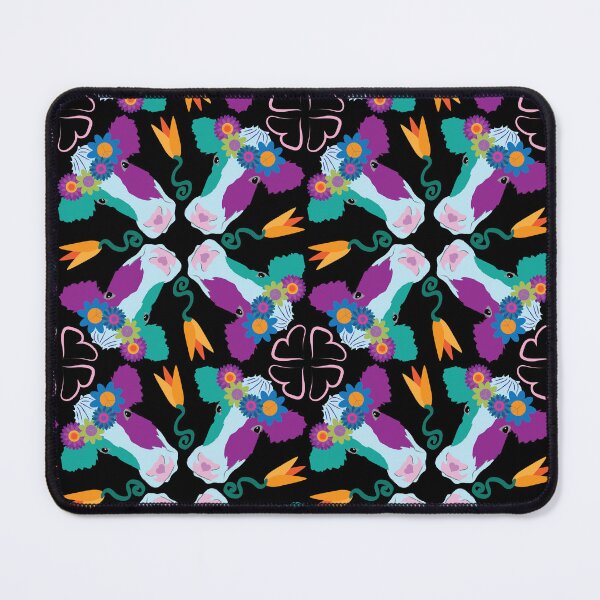 Item preview, Happy Holsteins Purple & Teal on Black designed and sold by Digitalmyth's Designs.