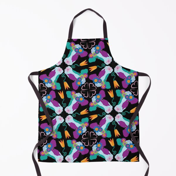 Item preview, Happy Holsteins Purple & Teal on Black designed and sold by Digitalmyth's Designs.